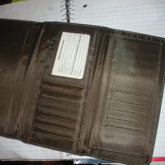 Guess Brown/Tan Canvas Wallet - Picture 3 of 4